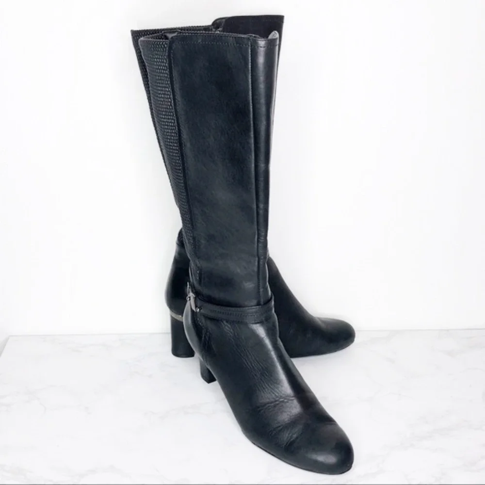 Blondo Black Leather Riding Boots Size 11 - Picture 2 of 8